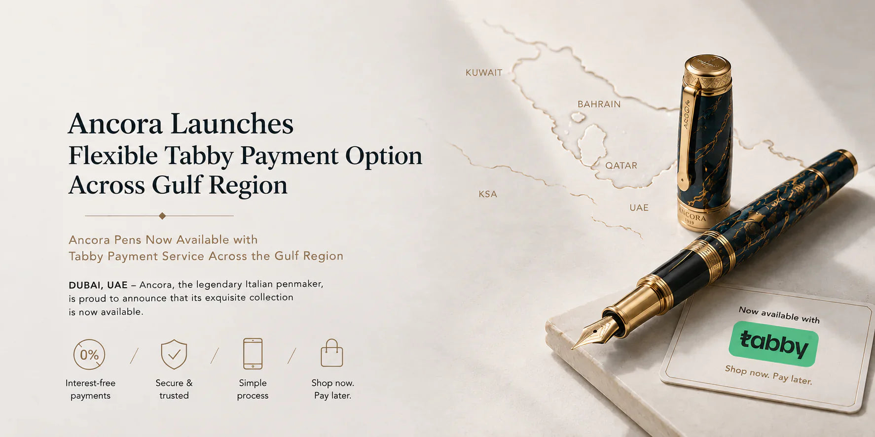 Ancora Launches Flexible Tabby Payment Option Across Gulf Region