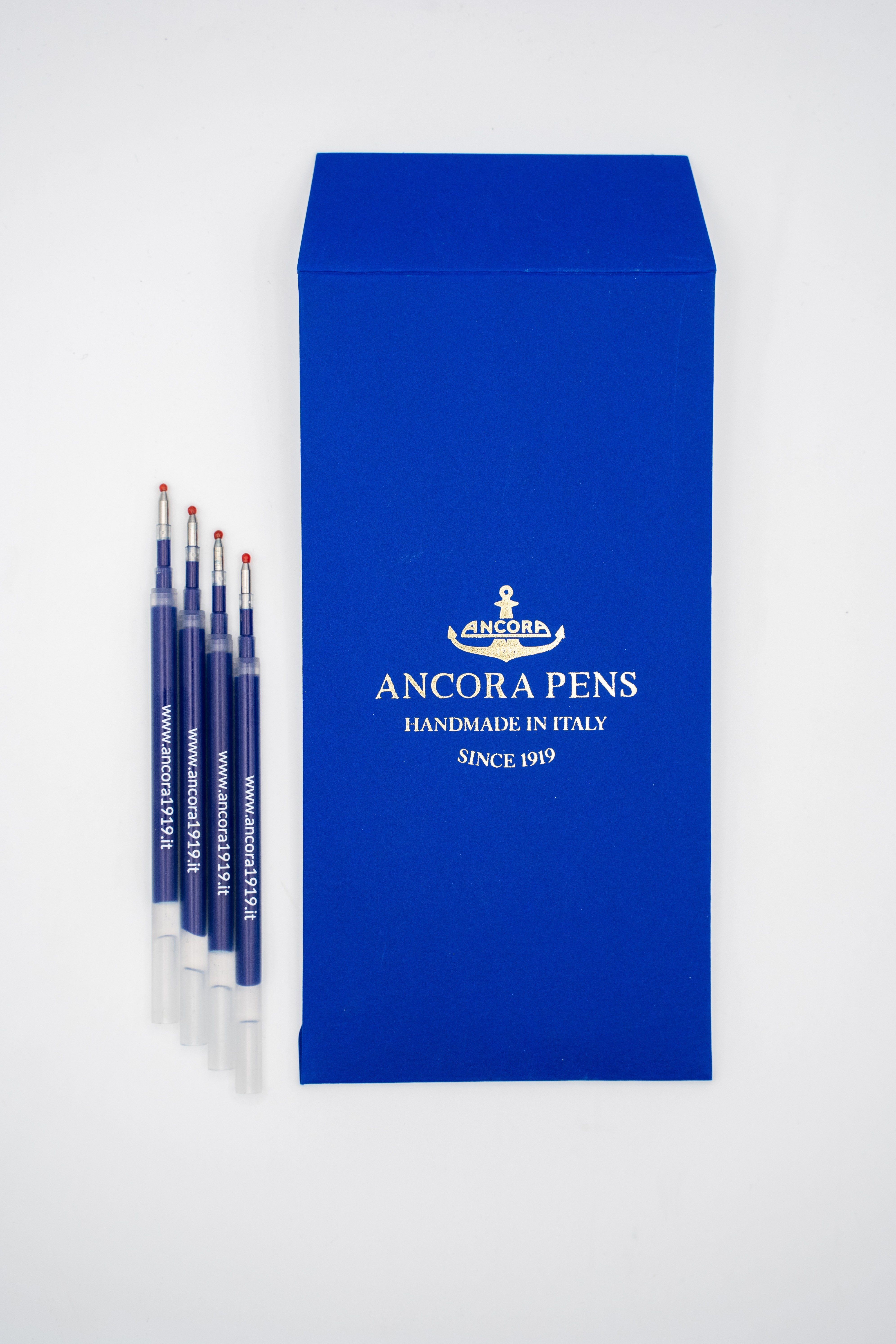 Set of 4 blue refills for Rapide pens (Roller Ball)