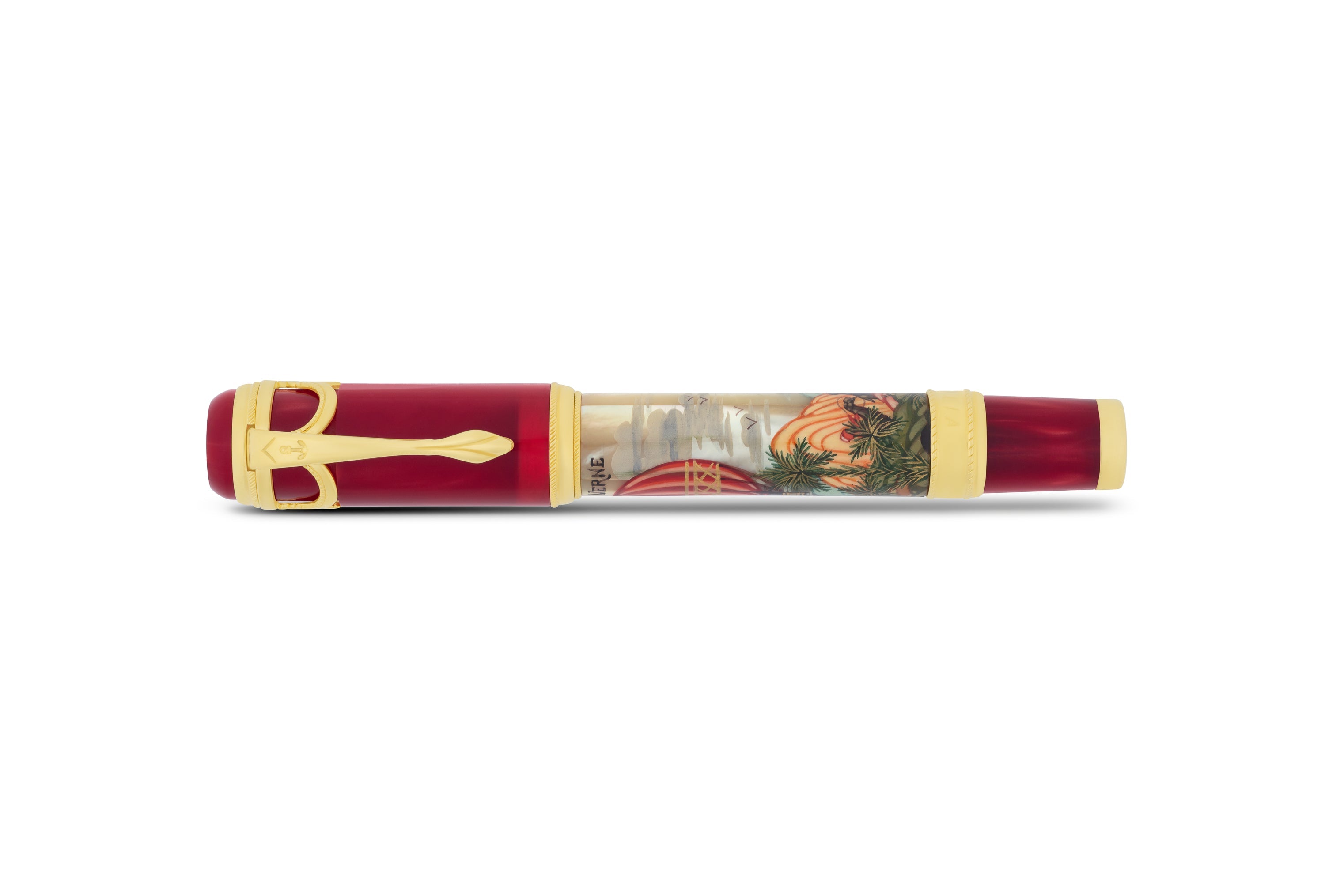 Ancora Jules Verne — Five Weeks In A Balloon Red Fountain Pen