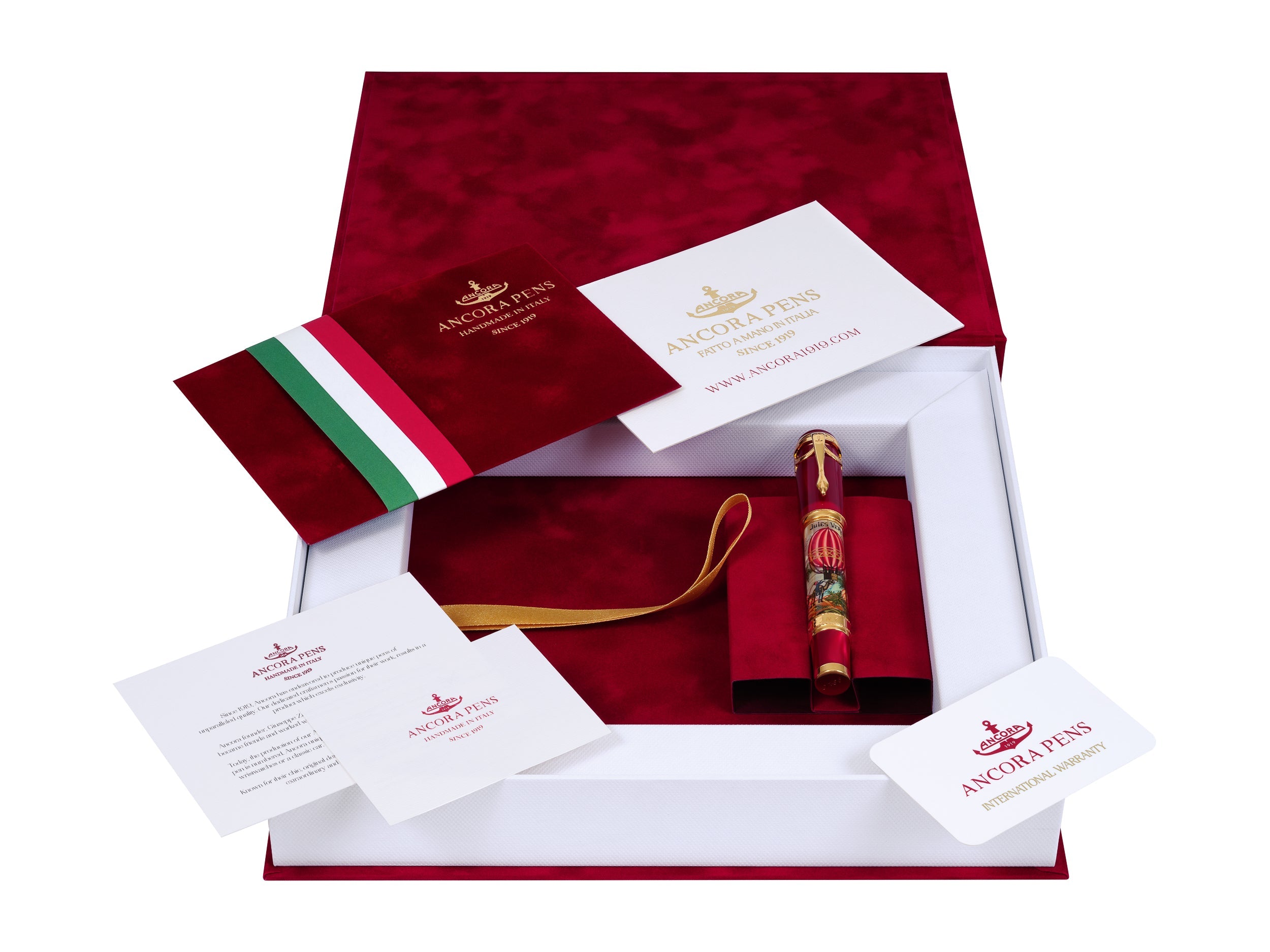 Ancora Jules Verne — Five Weeks In A Balloon Red Rollerball Pen