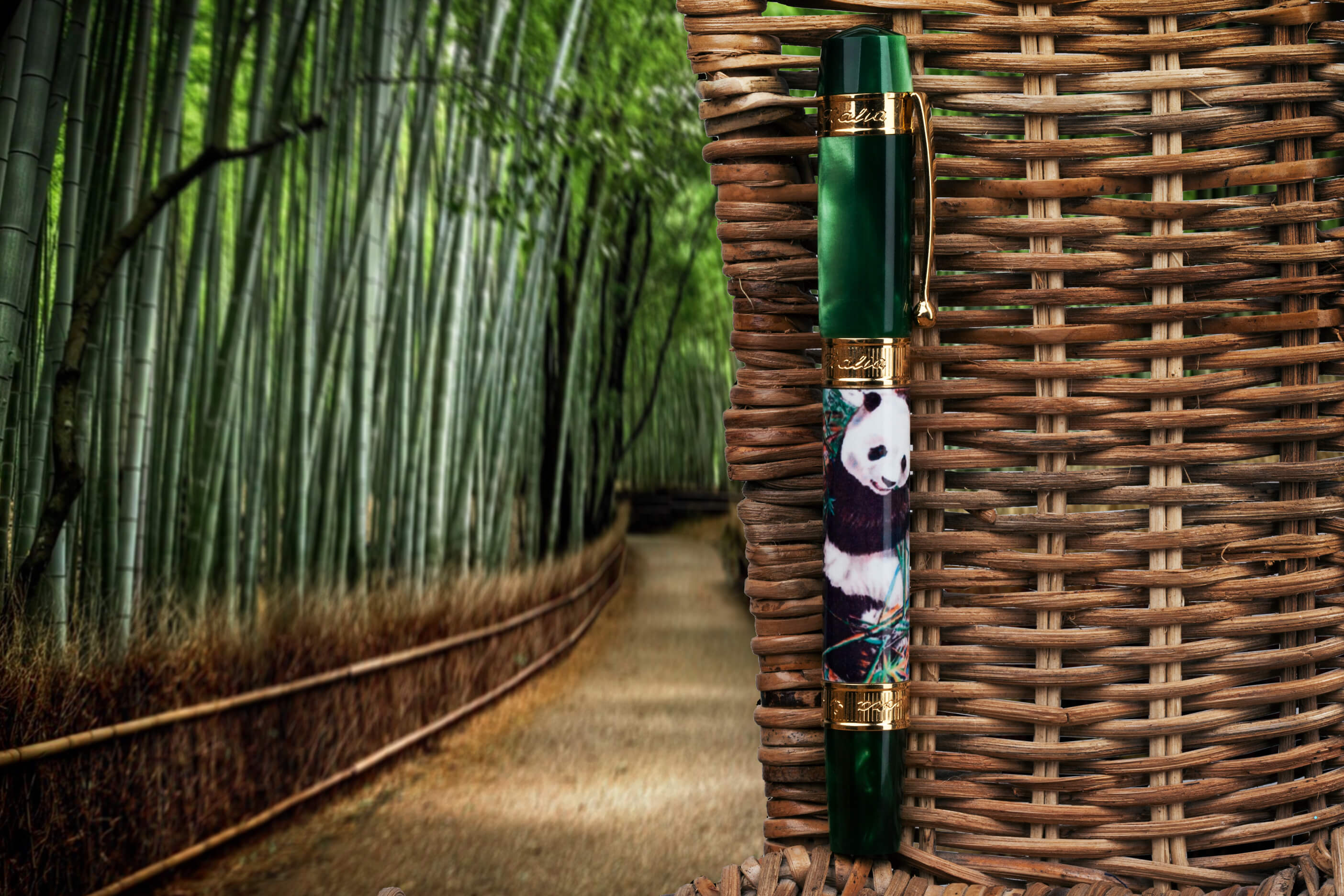 Panda Bamboo Rollerball Pen