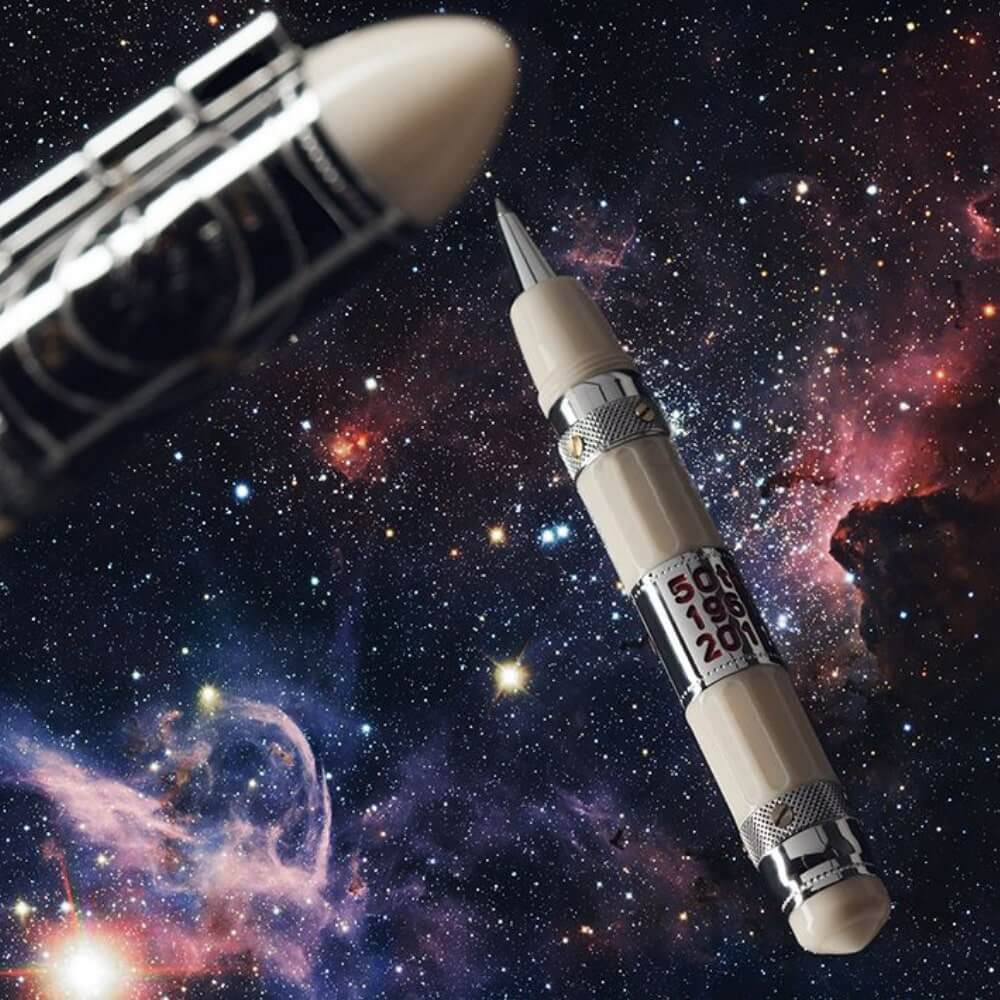 First Man in Space White Moon Edition Rolleball Pen