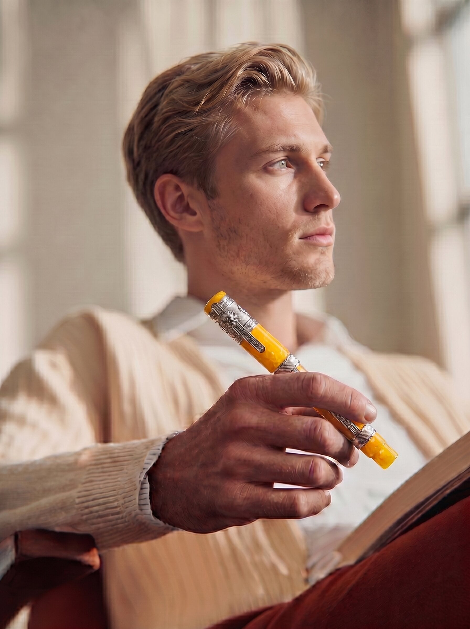 Mediterranean Sun Yellow Rollerball Pen