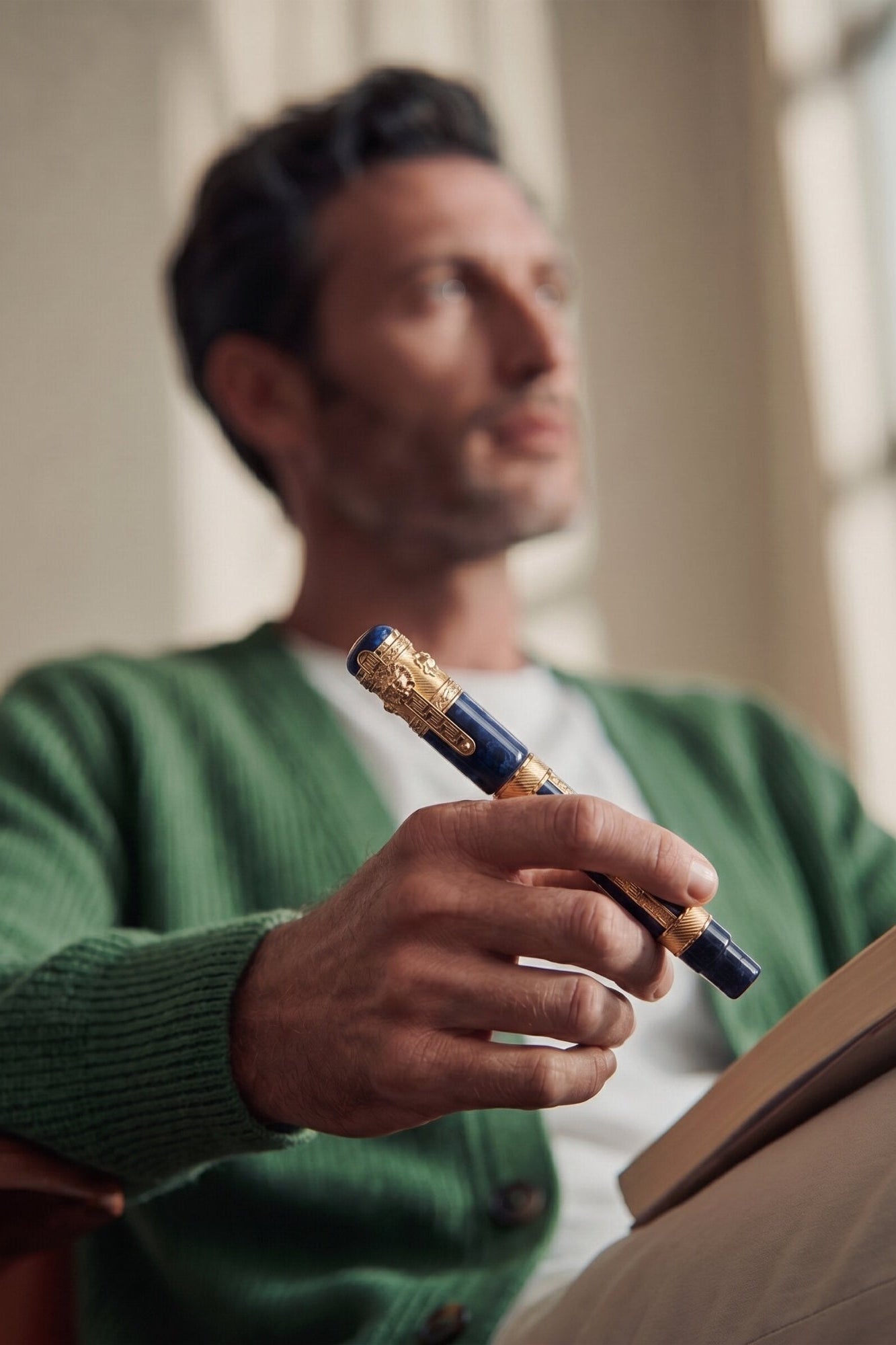 Mediterranean Sea Blue Rollerball Pen