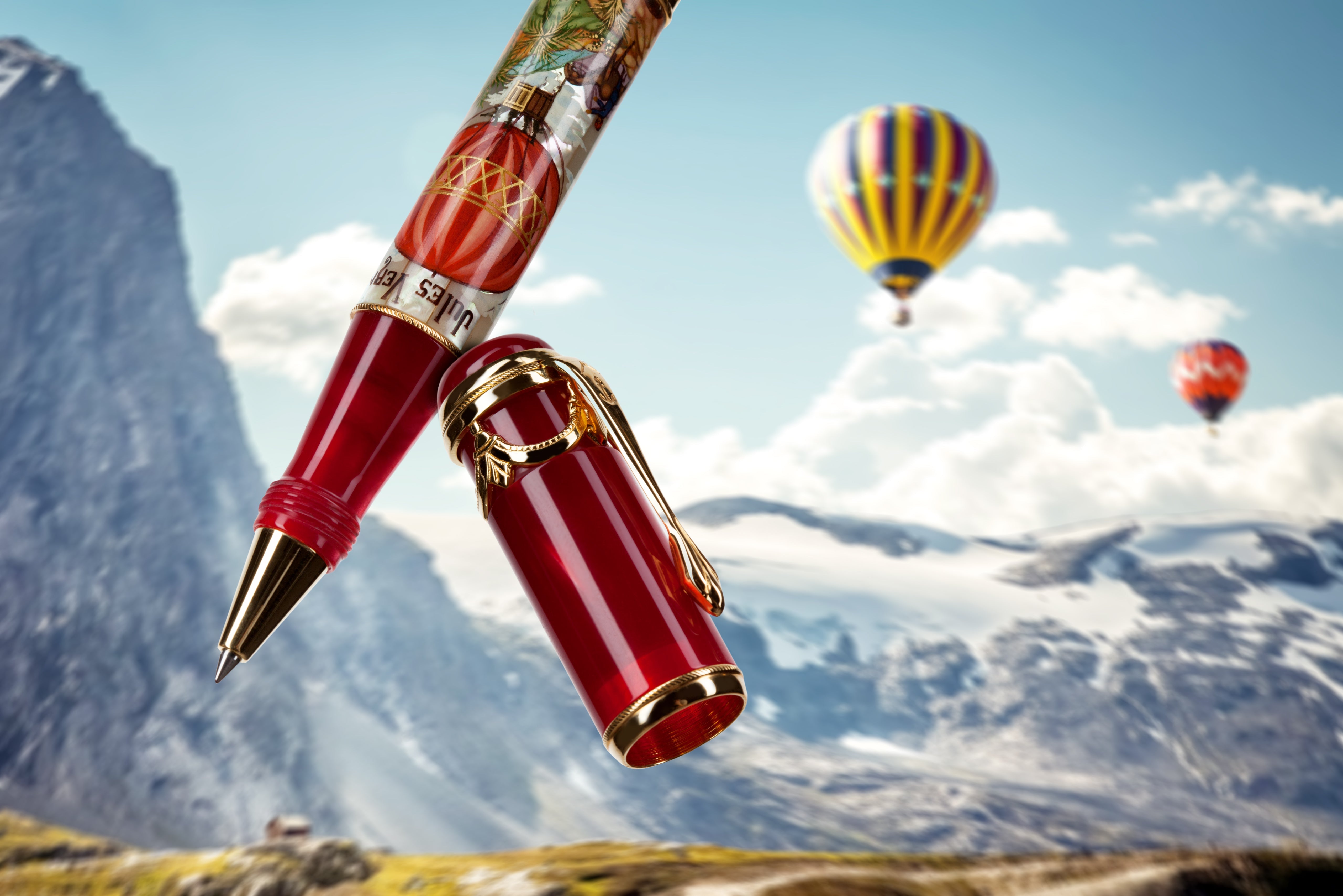 Ancora Jules Verne — Five Weeks In A Balloon Red Rollerball Pen