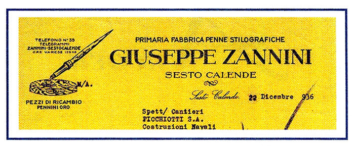 Original Giuseppe Zanini business card