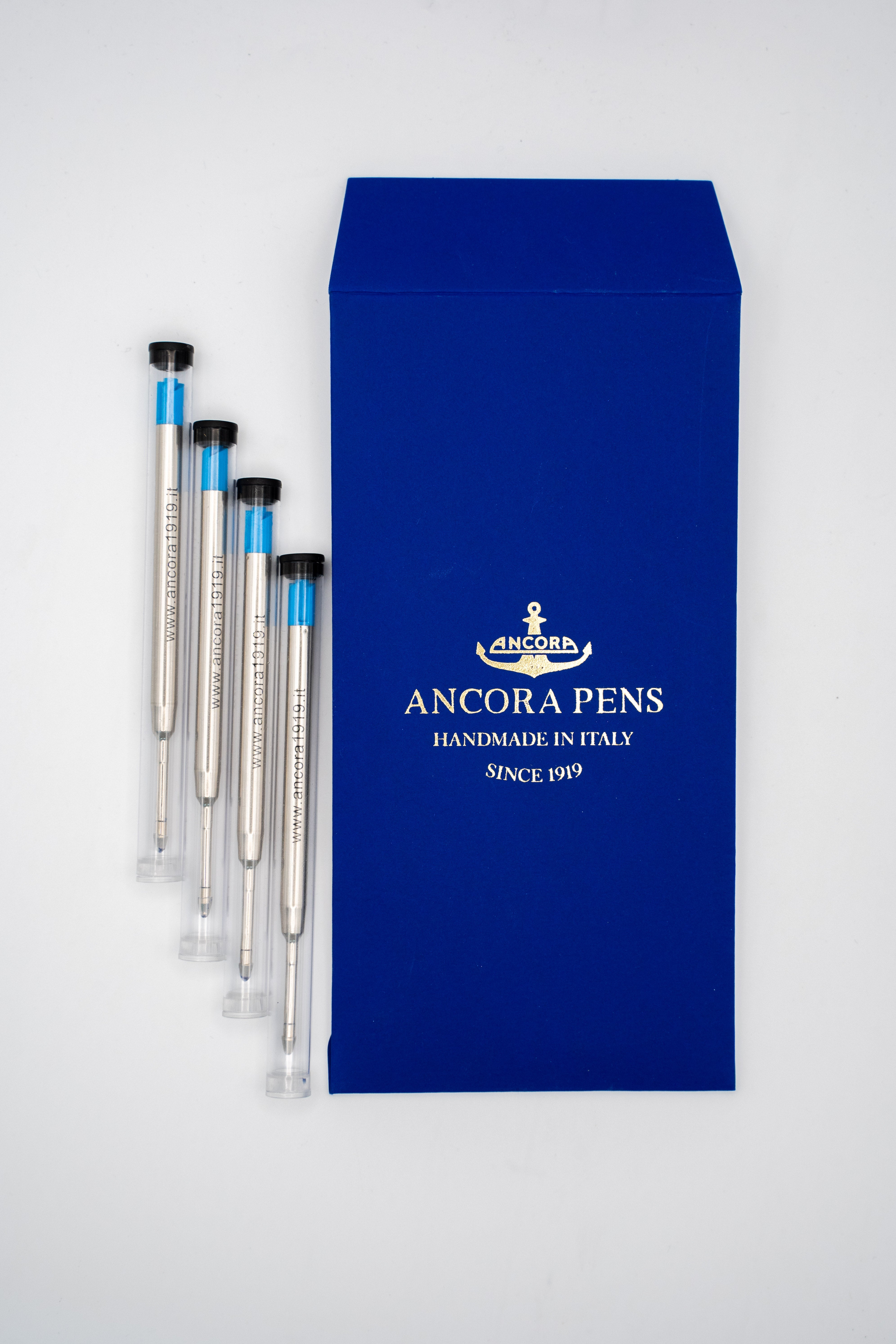 Set of 2 blue + 2 black refills for Elegance series (Ball Point)