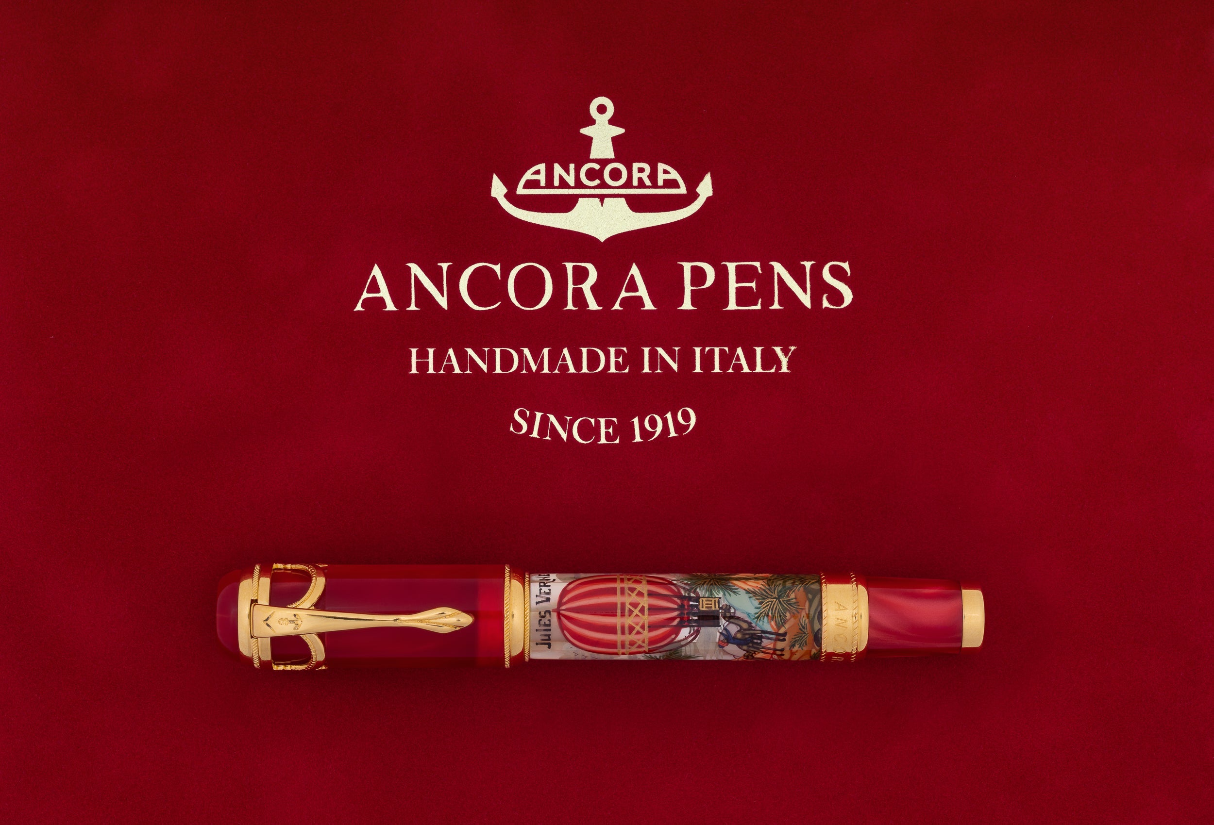 Ancora Jules Verne — Five Weeks In A Balloon Red Rollerball Pen