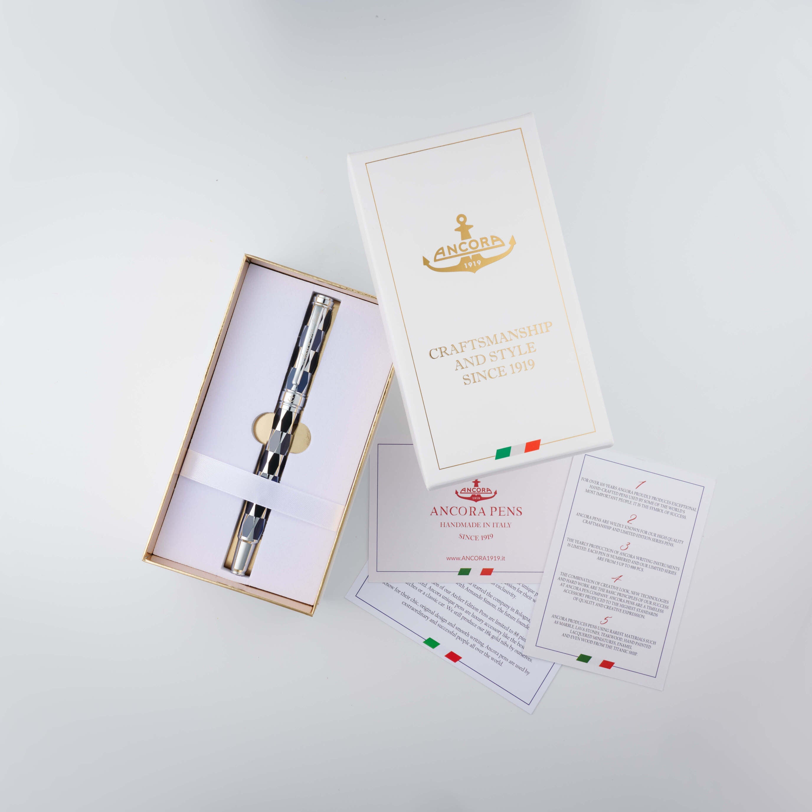 Ancora Masquerade Blue With Cap Limited Edition Pen of 88 Enamel Luxury Rollerball