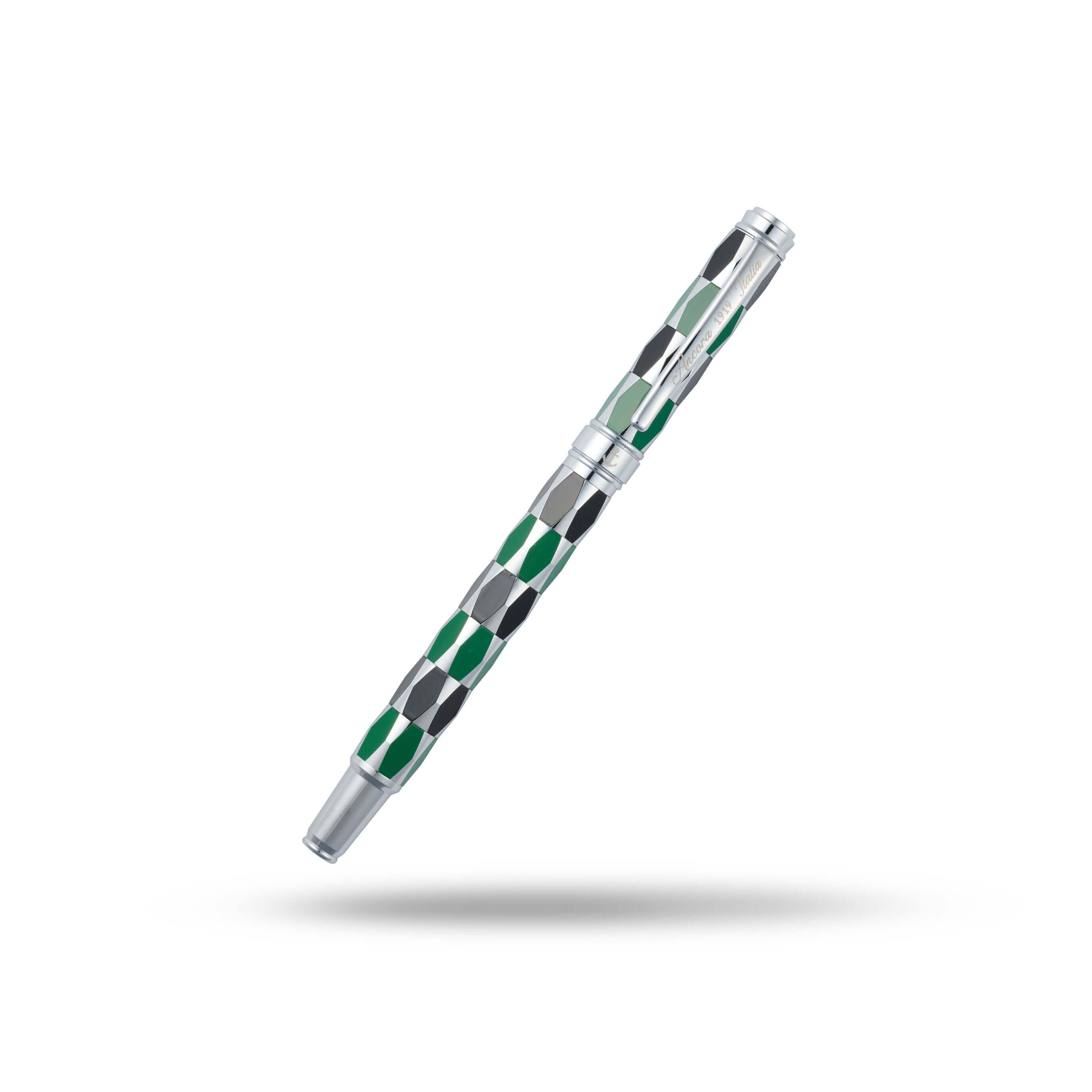 Ancora Masquerade Green With Cap Limited Edition Pen of 88 Enamel Luxury Rollerball